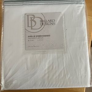 BALLARD DESIGN Embroided (Spa/color) Shower Curtain